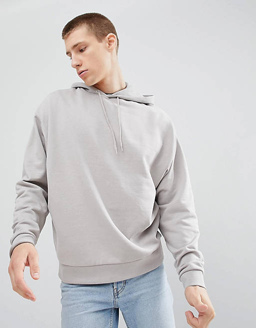 ASOS DESIGN oversized hoodie in light grey | ASOS