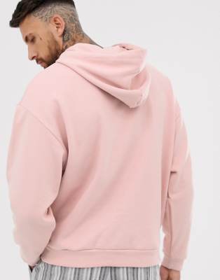 oversized light pink hoodie