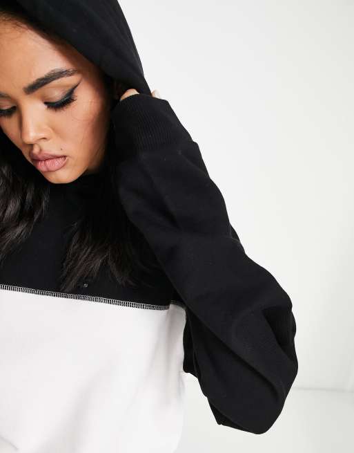 ASOS DESIGN oversized hoodie in monochrome color block ASOS