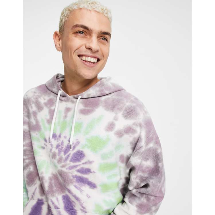 ASOS DESIGN oversized hoodie in multicolor spiral tie dye