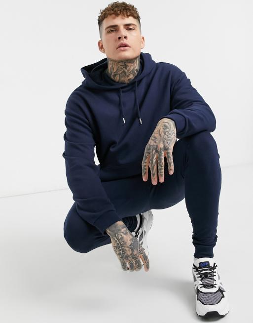 ASOS DESIGN oversized hoodie in navy