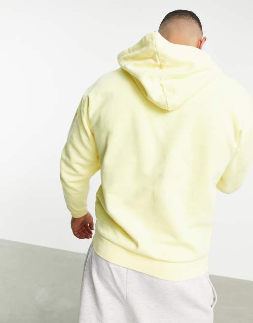 ASOS DESIGN oversized hoodie in neon yellow vintage wash YELLOW