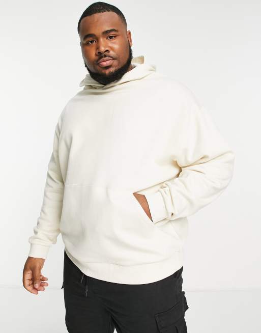 ASOS Design Oversized Hoodie with Los Angeles Graphic in cream-White