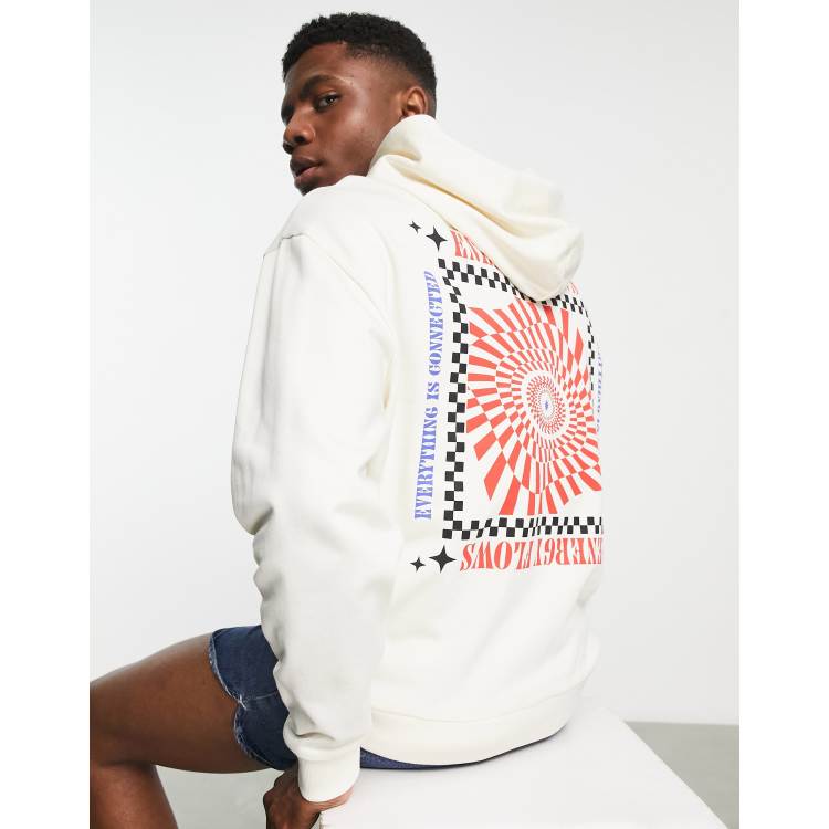 white hoodie with designs