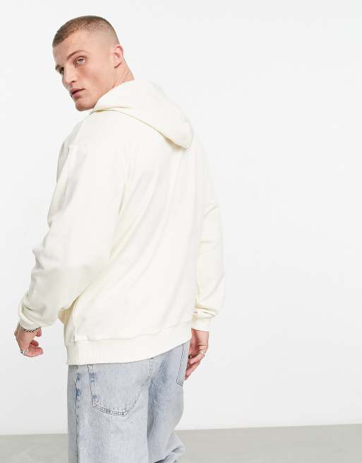 ASOS Design Oversized Hoodie with Los Angeles Graphic in cream-White