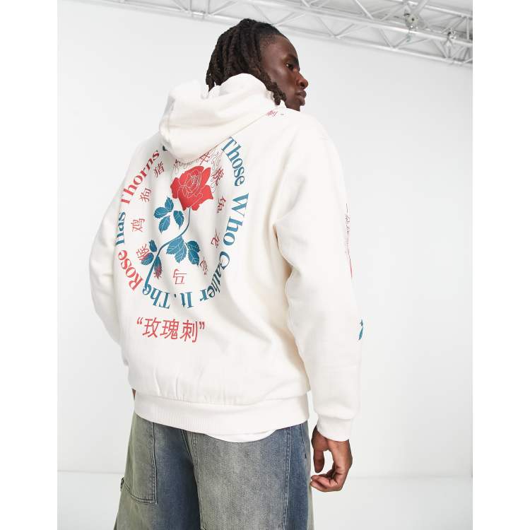 Off white sale rose sweatshirt