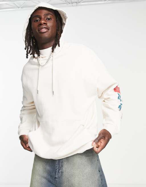 Asos white cheap hoodie