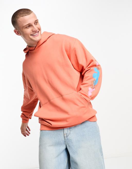 Mens coral outlet hoodie