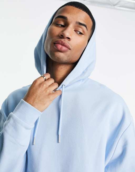 ASOS DESIGN oversized hoodie in pastel blue