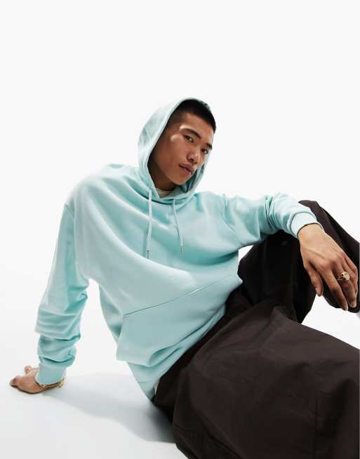 ASOS DESIGN oversized hoodie in pastel blue