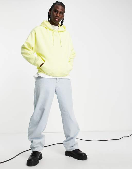 ASOS DESIGN oversized hoodie in pastel yellow