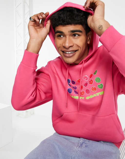 Asos pink hoodie online mens