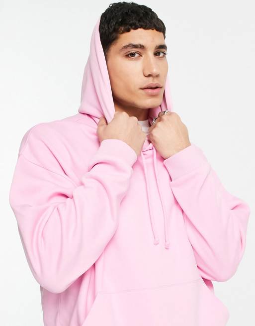 Hoodie - Light pink/flower - Men