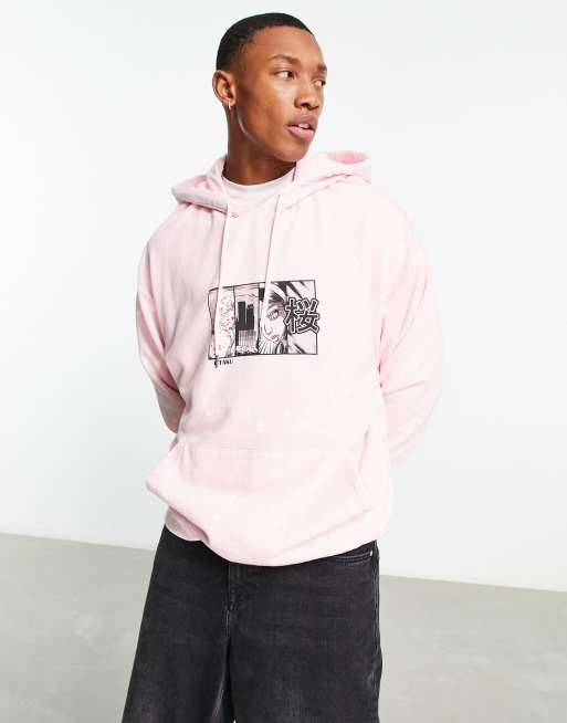 Grey and pink outlet hoodie