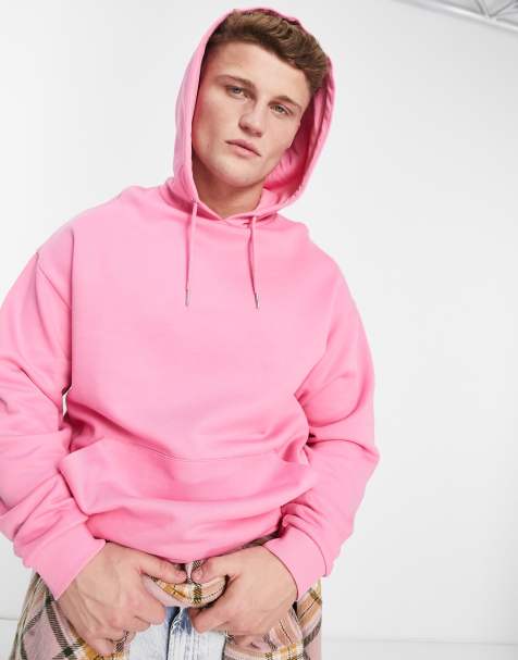 ASOS DESIGN oversized hoodie in pink - view 1