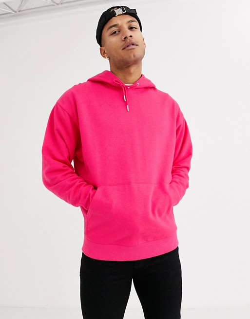 ASOS DESIGN oversized hoodie in raspberry | ASOS