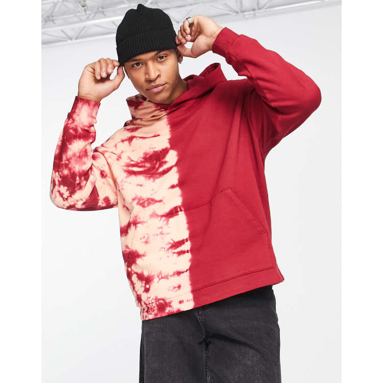 Tie dye red store hoodie