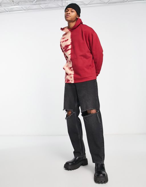 ASOS Heavyweight Oversized Hoodie in Red for Men