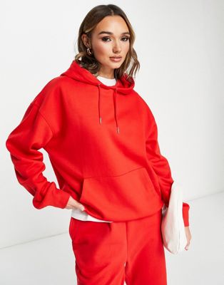 ASOS DESIGN oversized hoodie in red - ASOS Price Checker