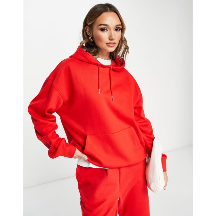 Red hoodie oversized new arrivals