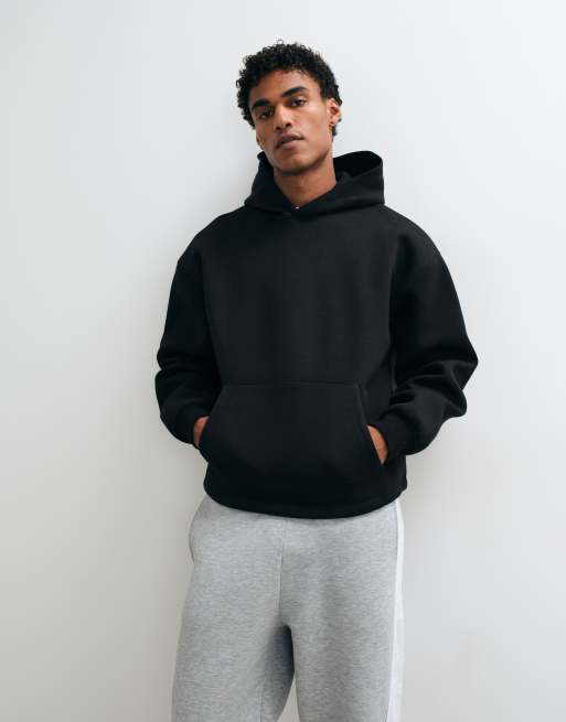 ASOS DESIGN oversized hoodie in scuba-stof in zwart, 5 van 5
