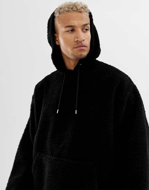 Asos oversized hoodie in on sale borg