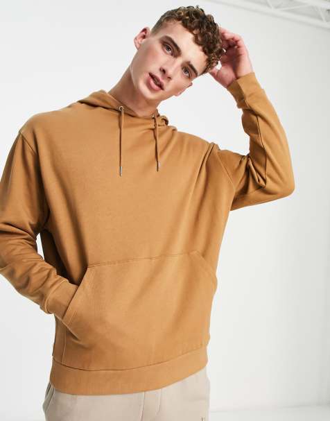 ASOS DESIGN oversized hoodie in tobacco brown