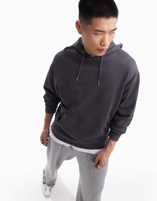 ASOS DESIGN oversized hoodie in washed black ASOS