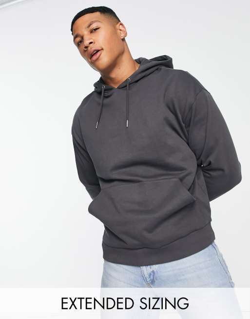 ASOS DESIGN oversized hoodie in washed black