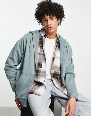 ASOS DESIGN oversized hoodie in washed blue