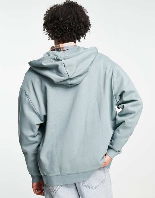 ASOS DESIGN oversized hoodie in turquoise blue