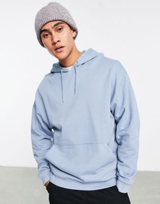 ASOS DESIGN oversized hoodie in washed blue - ASOS Price Checker