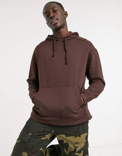 brown oversized hoodie mens