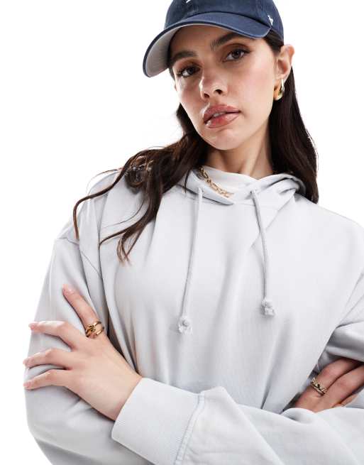 ASOS DESIGN oversized hoodie in washed gray ASOS