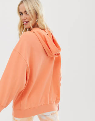 orange oversized hoodie