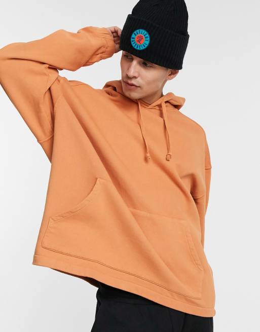 Washed best sale orange hoodie