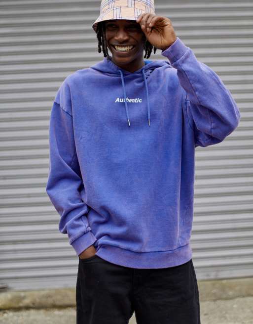 Purple and store blue hoodie