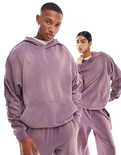 Purple best sale hoodie set