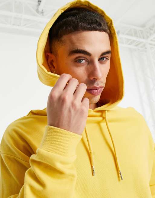 ASOS DESIGN oversized hoodie in yellow