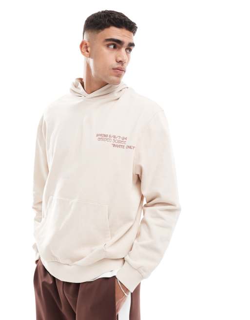 ASOS DESIGN - Oversized hoodie met bloemenprint in grijs, 2 van 4
