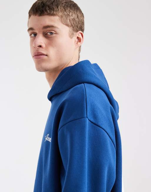ASOS DESIGN - Oversized hoodie met grafische print in blauw, 5 van 5