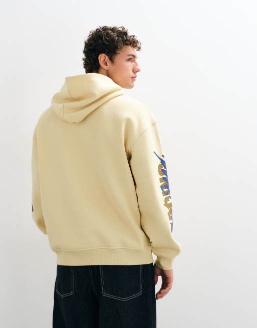 ASOS DESIGN - Oversized hoodie met pigmentprint in geel, 5 van 5