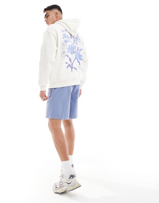 ASOS DESIGN - Oversized hoodie met print op de voor- en achterkant in grijs, 4 van 4