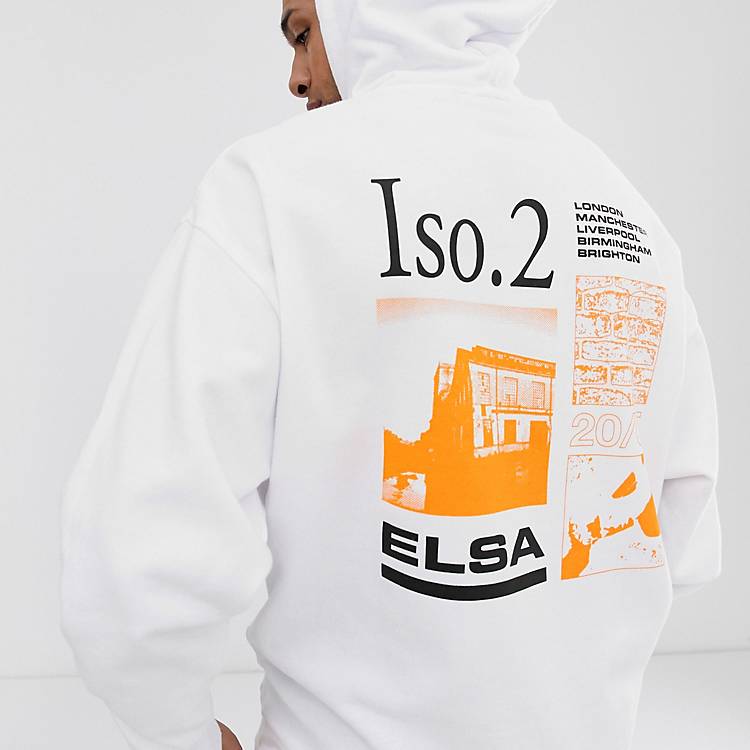 tiener Gepolijst server ASOS DESIGN - Oversized hoodie met tekstprint achterop | ASOS