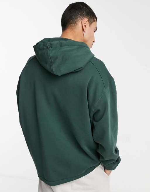 ASOS DESIGN oversized hoodie with Christmas Grinch print in green