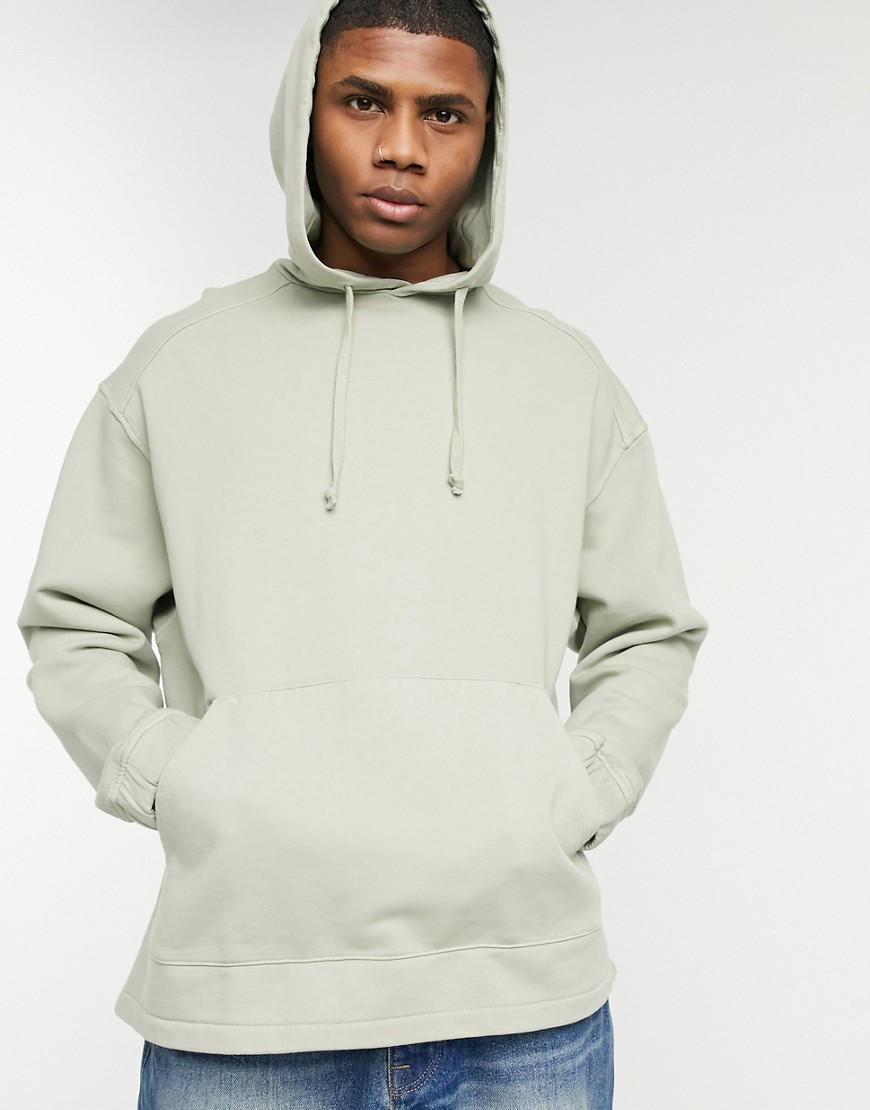 ASOS DESIGN oversized hoodie set in washed green