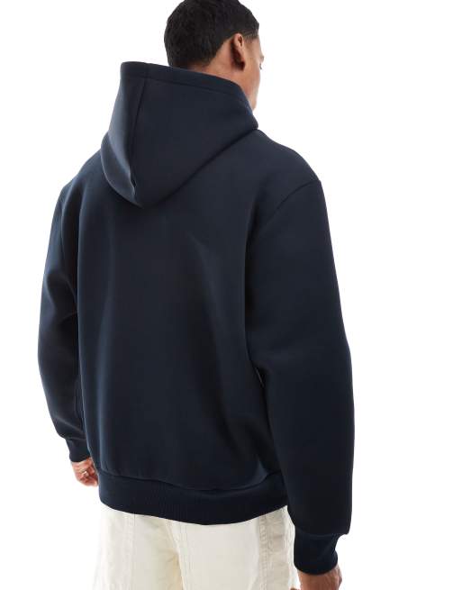 ASOS DESIGN heavyweight oversized scuba hoodie in navy