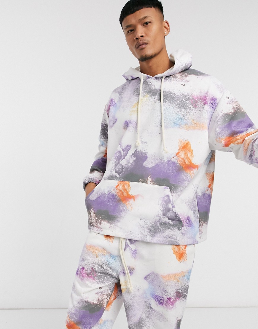 ASOS DESIGN oversized hoodie with all over print-Multi