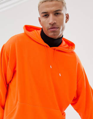 neon orange zip up hoodie