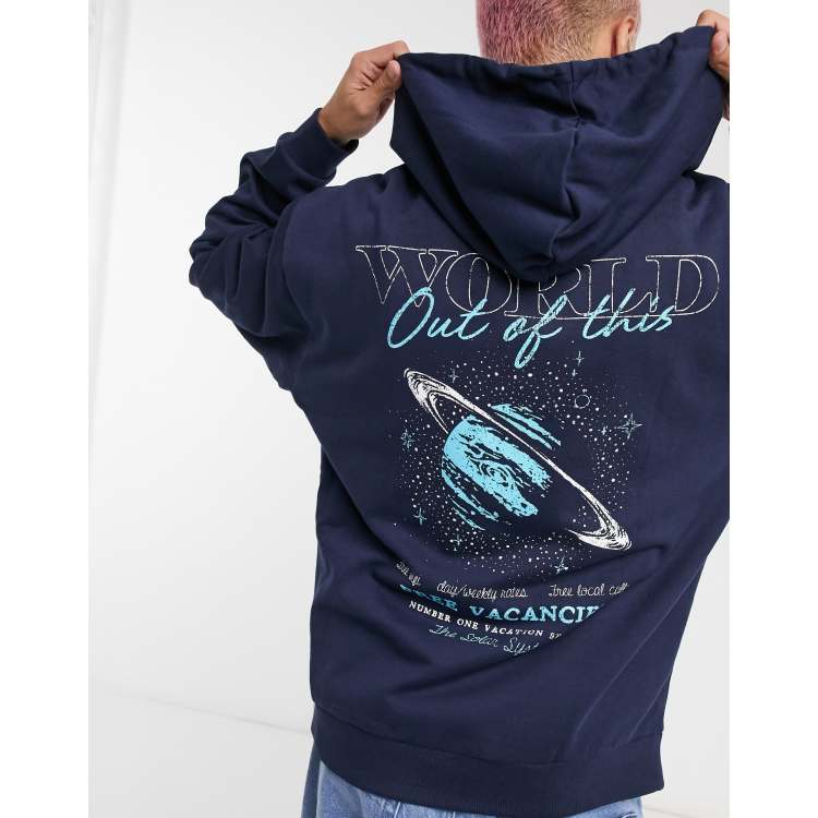 Oversized Space Graphic Hoodie